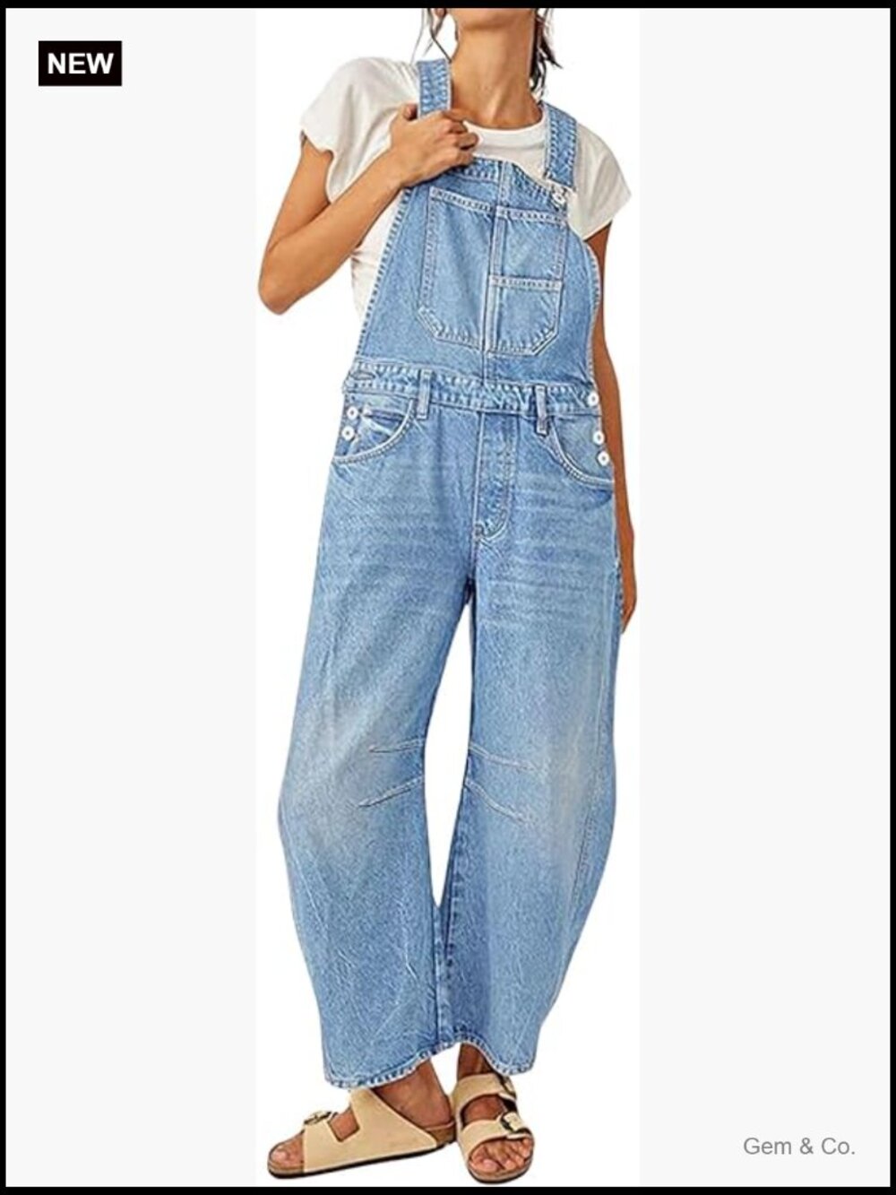Women Casual Denim Bib Overalls Baggy Barrel Jeans Y2k Wide Leg Denim Jumpsuit
